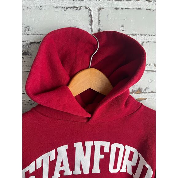 Vintage Russell Athletic Stanford University Red Hoodie Size Youth Small 16x22 - Picture 4 of 5